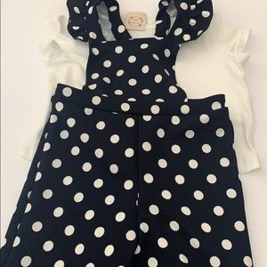 Heart & Arrow toddler outfit size 4T blue & white